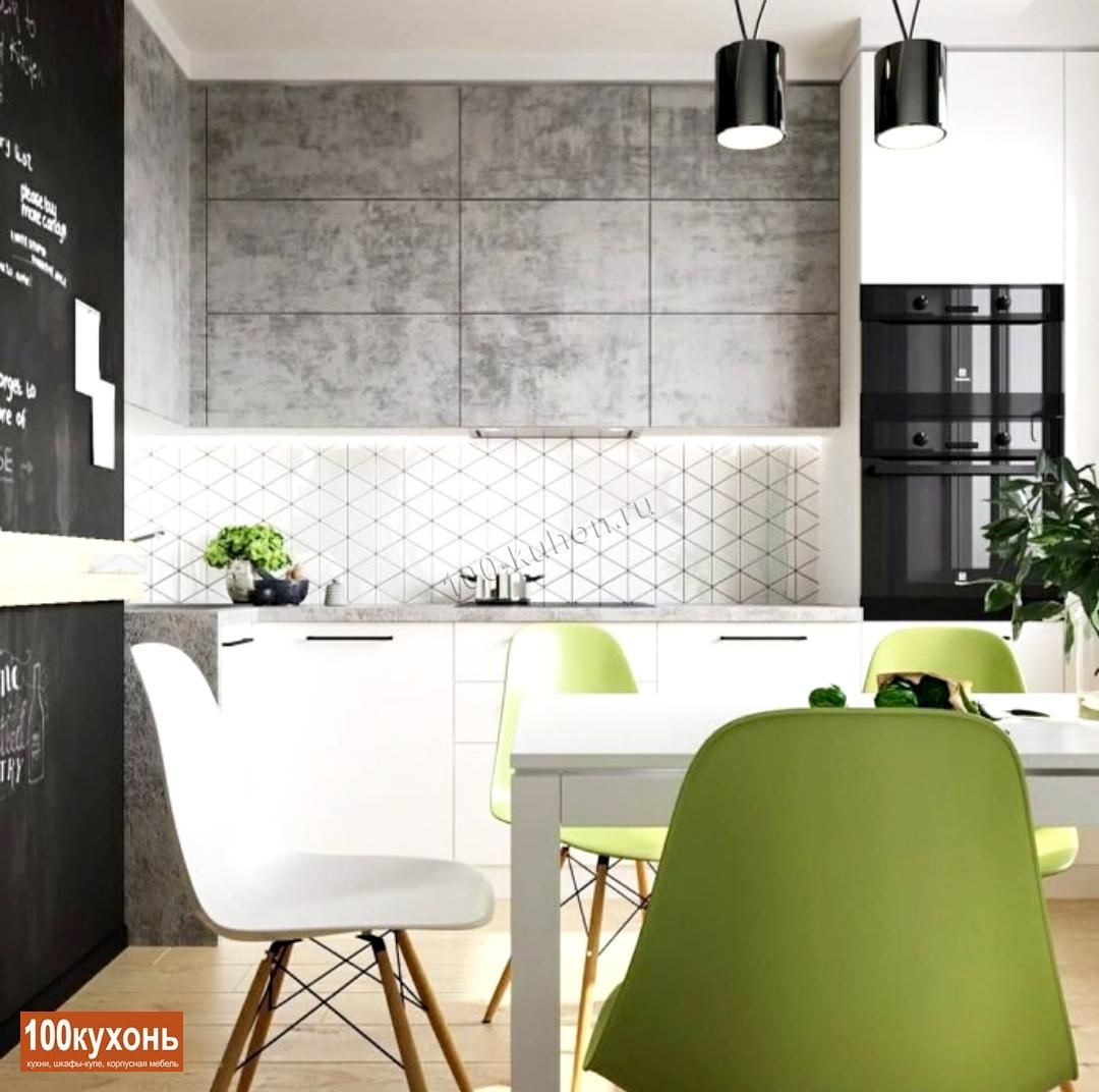 Функциональная трехъярусная кухня в стиле лофт.