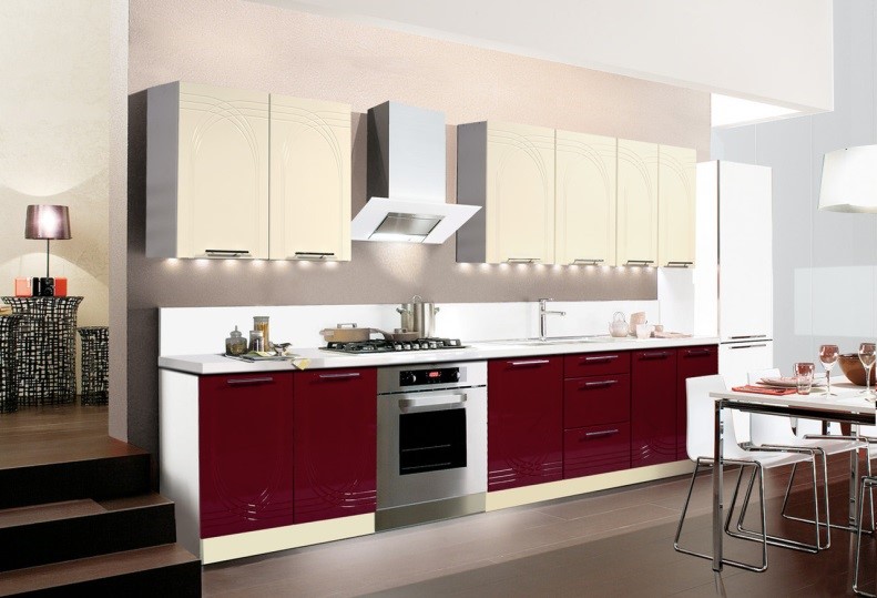 Модуль кухни минск. Кухонная мебель Сити 2.4 ваниль/бордо. Кухонный гарнитур "бордо-ваниль" 2,0.