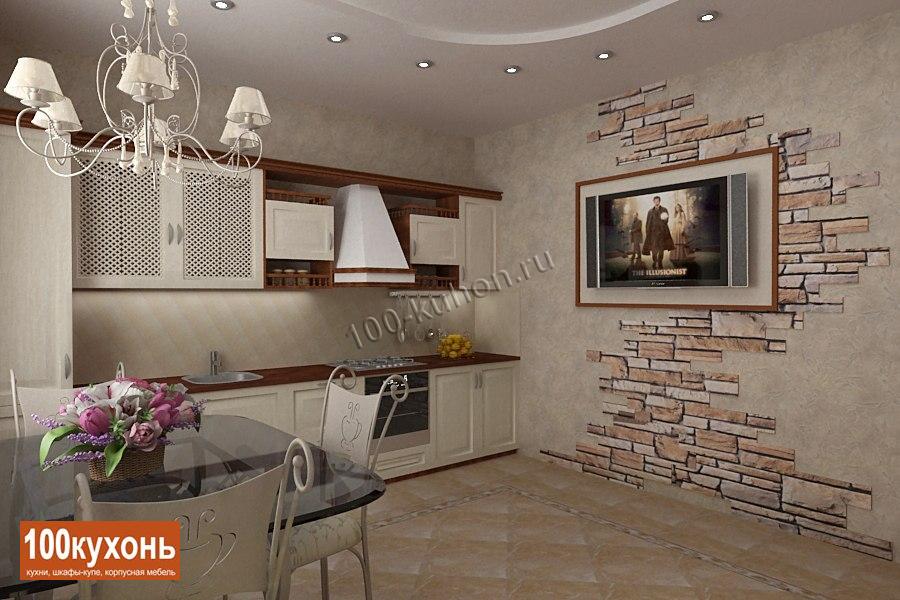 Небольшая кухня в стиле городской классики когда корпус кухни намеренно контрастируем с фасадами