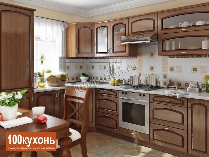 Встроенная кухня МДФ ПВХ ''Дубовая''