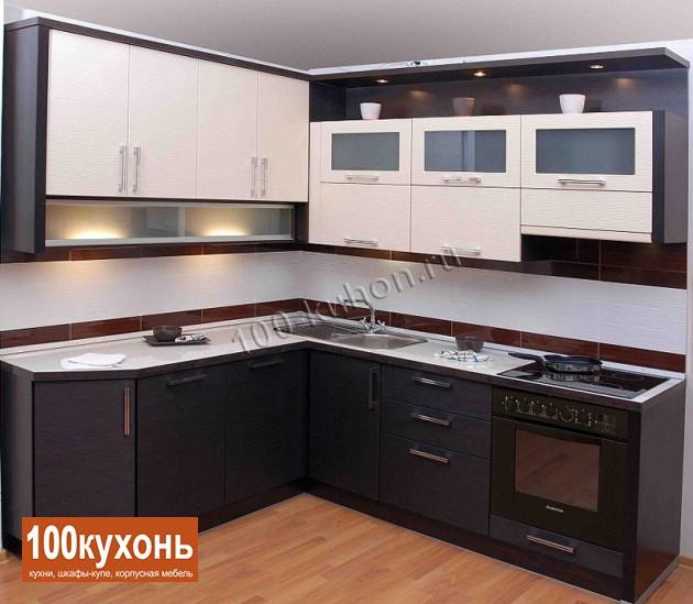 Кухня МДФ пластик ''Венге с молоком'' на заказ