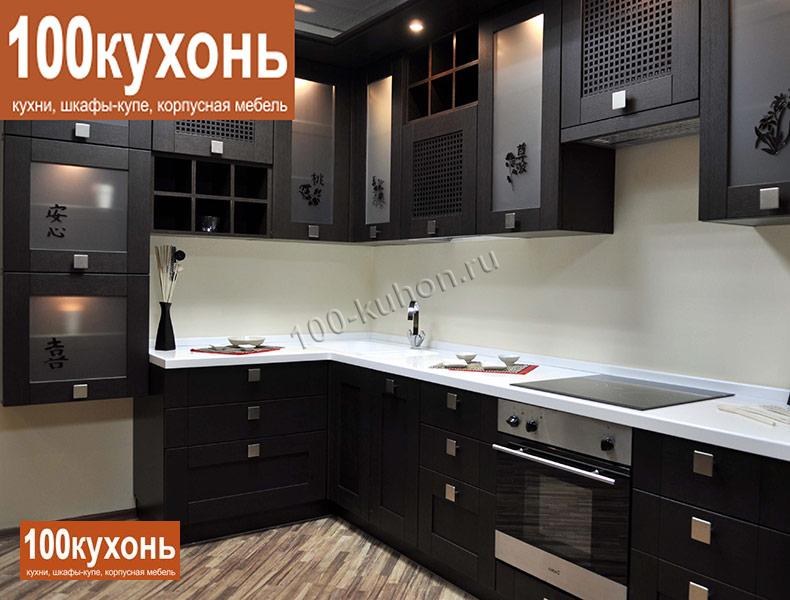 Кухня из массива дуба в японском стиле