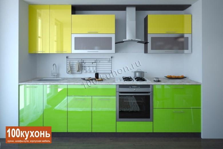 Яркая маленькая прямая  кухня в стиле модерн