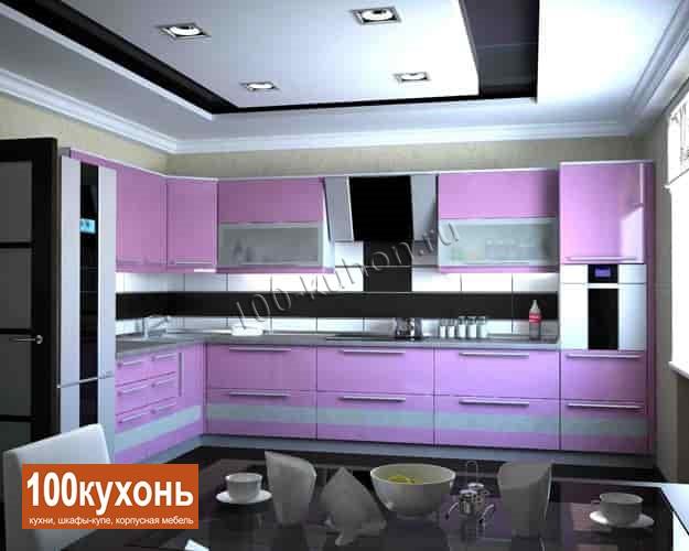 Кухня сиреневая в эмали