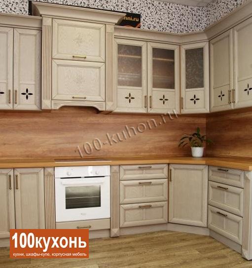 Кухня Ольвия Греческая на заказ по цене от 62000 ₽/п.м. от производителя  в Москве - 100 Кухонь