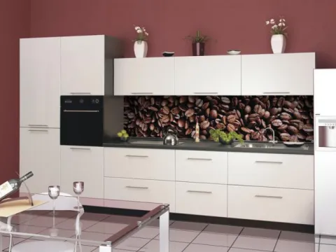 Красивая кухня МДФ пластик от производителя ''Белый кофе'' на заказ